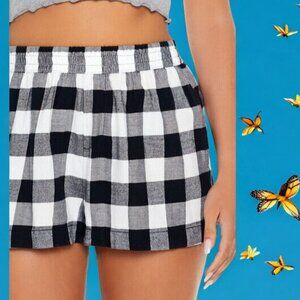 NEW!!! PLAID PAJAMA BOXER SHORTS - BLACK & WHITE - SIZE 2X